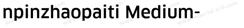 npinzhaopaiti Medium字体转换